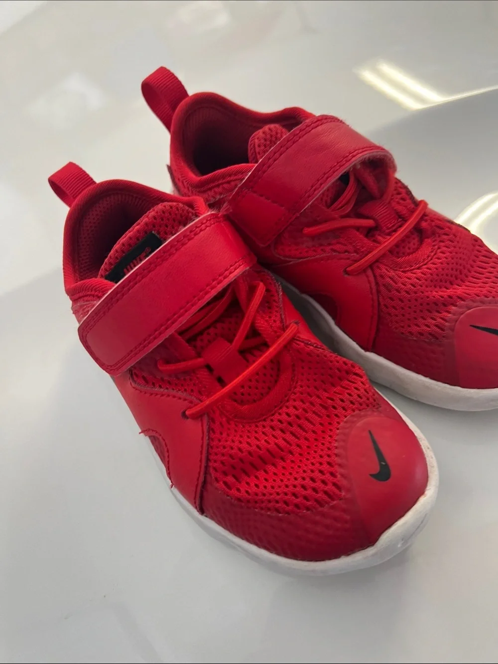 Nike Kids Red Velcro Athletic Sneakers